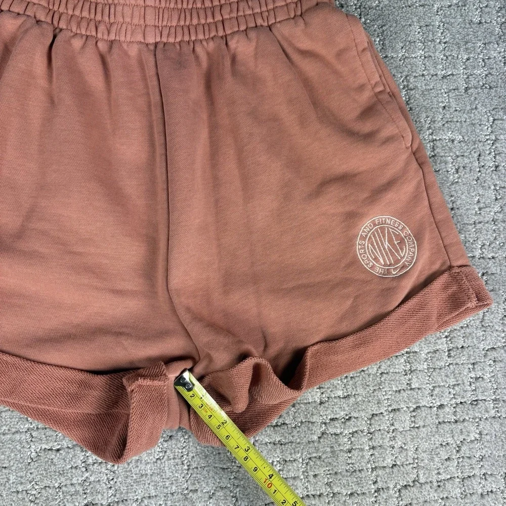 Nike Sportswear High Waist Sweat Shorts Women's Terracotta Lounge Athleisure XS